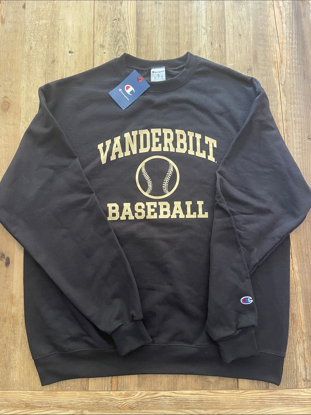 NEW Champion Vanderbilt Baseball Crewneck Sweatshirt